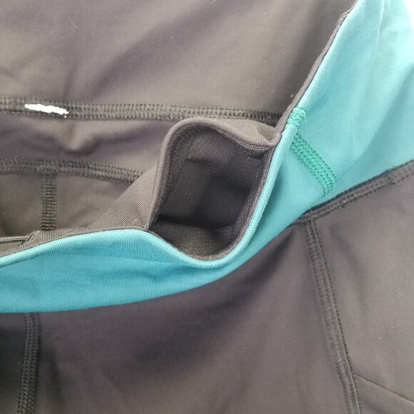 Lululemon Speed Tight IV Leggings Size 8 Lights Out Black Forage Teal Reflective - Picture 5 of 13